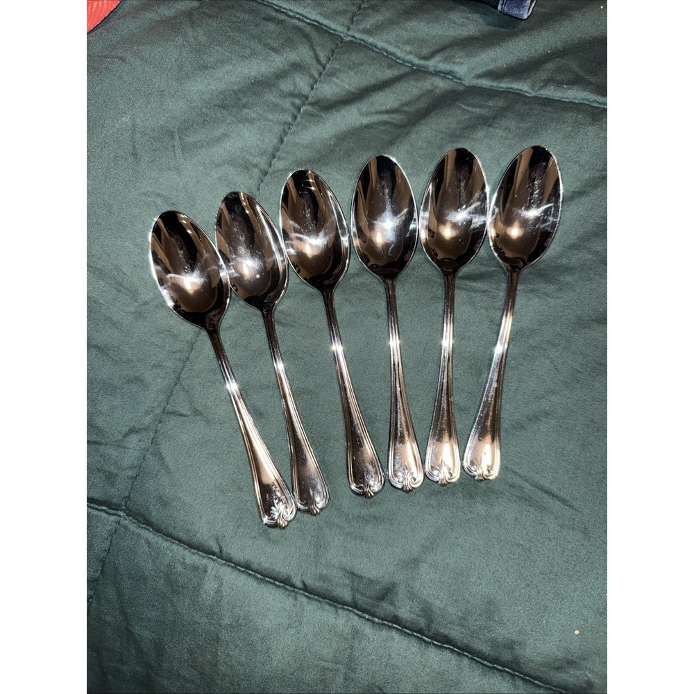 Lenox BUTLER'S GOURMET 18/8 Stainless Glossy Silverware 6 Teaspoons Exc. Cond!